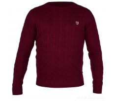 Pánský bavlněný svetr COTTON LÉGER bordó melange