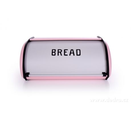 Kovový chlebník BREAD, růžový