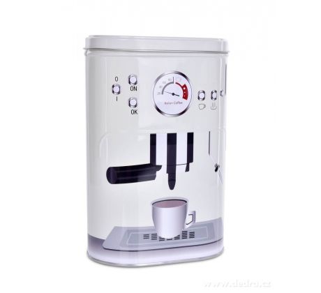 1100 ml kovová oválná dóza s víkem, PRESSO COFFEE