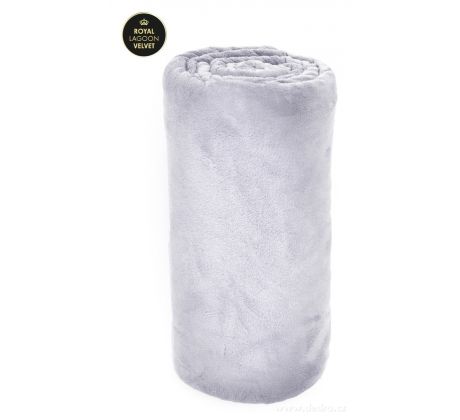 XXL ROYAL LAGOON VELVET PŘEHOZ, světle šedý
