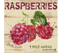 RASPBERRIES, 28 x 28 cm
