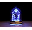21 cm hrající a svítící LED betlém uvnitř průhledného šturcu