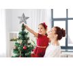 Špice na vánoční stromek ve tvaru hvězdy STŘÍBRNÁ