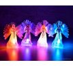 13 cm svítící LED anděl s měnícím se barevným prosvícením