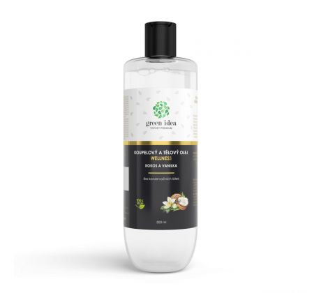 Green idea Kokos a vanilka - koupelový a tělový olej 500 ml