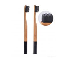 SADA 1+1 | GoEco BAMBOO | Zubní kartáček 10 000 vláken | Ultra jemné a husté štětinky |  černý