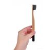 SADA 1+1 | GoEco® BAMBOO | Zubní kartáček 10 000 vláken | Ultra jemné a husté štětinky |  černý