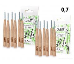 SADA 1+1 | GoEco BAMBOO | Mezizubní kartáčky 0,7 mm | 12 ks | Z bambusu | Ekologická ústní hygiena