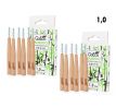 SADA 1+1 | GoEco® BAMBOO | Mezizubní kartáčky 1 mm | 12 ks | Z bambusu | Ekologická ústní hygiena