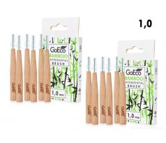 SADA 1+1 | GoEco BAMBOO | Mezizubní kartáčky 1 mm | 12 ks | Z bambusu | Ekologická ústní hygiena
