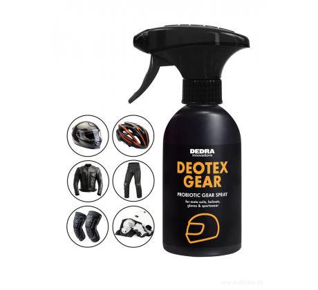 Probiotický sprej na sportovní & motorkářskou výstroj proti zápachu | DEOTEX GEAR | neutralizuje pachy, chrání & osvěžuje | 250 ml