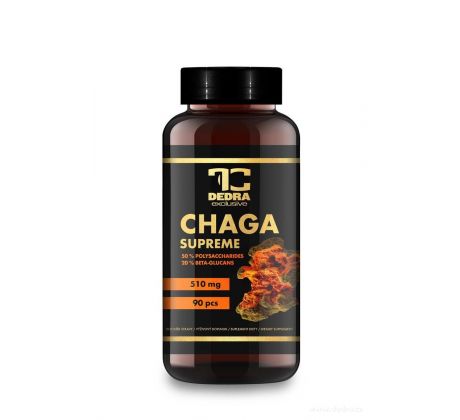 CHAGA 510 mg | 50 % polysacharidů + 20 % beta-glukanů | podpora imunity & antioxidanty | 90 kapslí