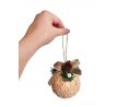 XL PŘÍRODNÍ KOULE S JUTOVOU MAŠLÍ | sada vánočních ozdob s přízdobou | 3 ks × 8 cm
