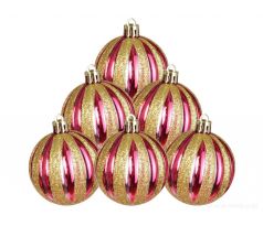 červené se svislými zlatými pruhy