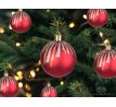 LEDOVÝ SEN | sada ozdob | 6 ks | červené koule se zlato-stříbrným dekorem