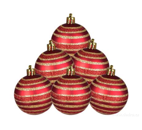 červené s vodorovnými zlatými pruhy