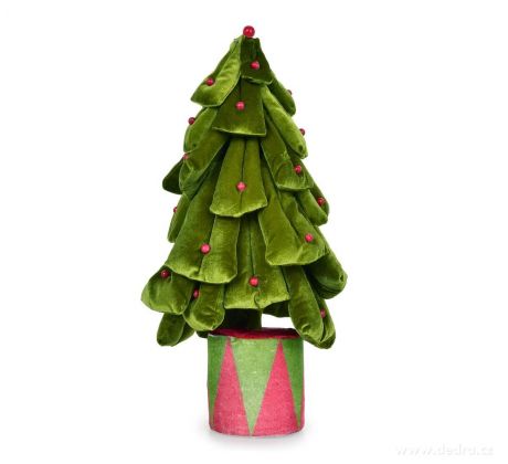 SAMETOVÝ KLAUNÍK | velurový vánoční stromek s kouličkami | 50 cm
