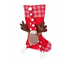 MAXIPUNČOCHA SE SOBÍKEM | textilní punčocha na Mikulášskou nadílku | 46 cm