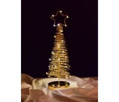 HVĚZDNÝ ZÁZRAK | zlatý drátkový svítící LED stromek | 36 cm