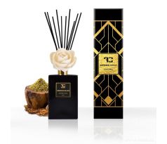 OBSIDIAN BLACK | XL difuzér s FLOW květinou & tyčinkami | PARFUMIA® | 500 ml