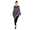 EVELIN dámské pončo, šedé