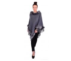 EVELIN dámské pončo, šedé