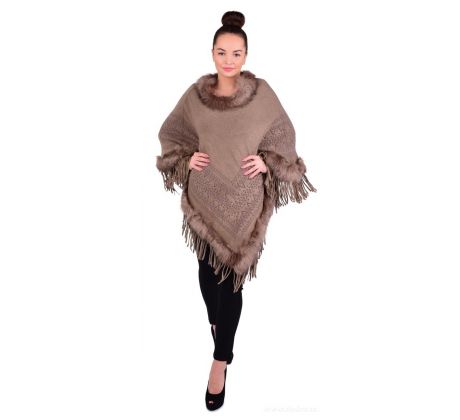 EVELIN dámské pončo, přírodní