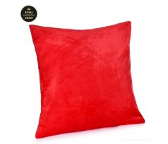 LAGOON VELVET | potah na polštář 45 × 45 cm | lesklý sametový efekt & měkké mikrovlákno | červený