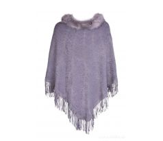 EMILLY dámské pončo, šedé