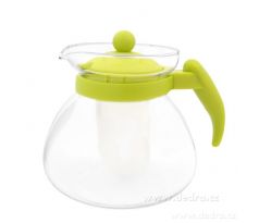 SKLENĚNÁ KONVICE, jasně zelená,1500 ml