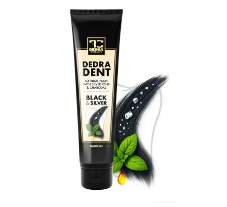 Přírodní zubní pasta s ionty stříbra & bambusovým uhlím | antibakteriální ochrana & šetrné bělení | DEDRA DENT | 100 g