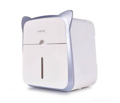 SPA | Závěsná WC skříňka na toaletní papír | se šuplíkem a odkládacím prostorem | šedo-modrá ouška