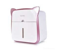 SPA | Závěsná WC skříňka na toaletní papír | se šuplíkem a odkládacím prostorem | růžová ouška