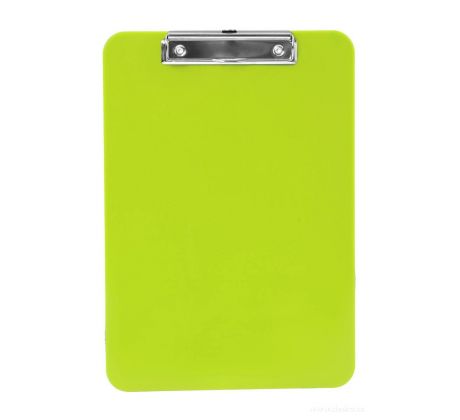OFFICE | Podložka s klipem na dokumenty A4 | tvrdý plast | zelená