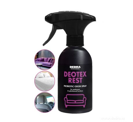 Neutralizátor pachů s probiotiky na matrace, čalounění, sedačky i interiéry vozů | DEOTEX® REST SPRAY | 250 ml