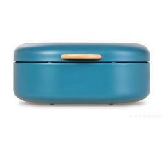 GOURMET | kovový chlebník s otevíracím víkem | tyrkysový