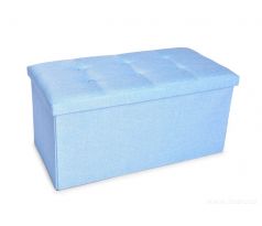 SEDACÍ BOXER | skládací taburet s úložným prostorem | vel. XL | modrá melange