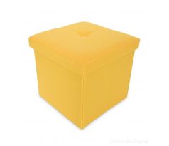 SEDACÍ BOXER | skládací taburet s úložným prostorem | vel. M | žloutkový