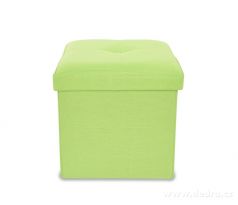 SEDACÍ BOXER | skládací taburet s úložným prostorem | vel. M | zelený