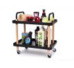 TROLLEY | pojízdný vozík 2patrový | multifunkční regál na kolečkách | černý