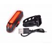 BIKE | Nabíjecí LED zadní světlo na kolo | USB | 6 režimů blikání | silný červený COB pásek