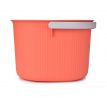 PRAKTIK | 6 L oválný plastový kbelík s madlem na přenášení | lososový