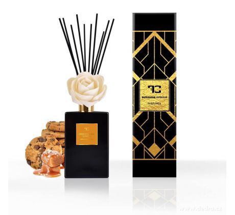 COOKIES & SALTED CARAMEL | XL difuzér s FLOW květinou & tyčinkami | PARFUMIA® | 500 ml
