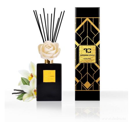 FLEUR DE VANILLE | XL difuzér s FLOW květinou & tyčinkami | PARFUMIA® | 500 ml
