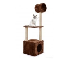 CAT XL | škrabadlo pro kočky 122 cm | prolézačka, odpočívadlo & herní strom | hnědé