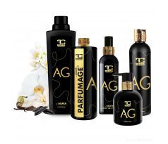 Velká 5dílná sada AG by AGATA | aviváž, parfumage, osvěžovač textilií, tekuté mýdlo, sprchový gel