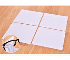 BRILEX | 4 ks ultra jemné mikrovláknové utěrky na brýle & optiku | bílé | 15 × 15 cm