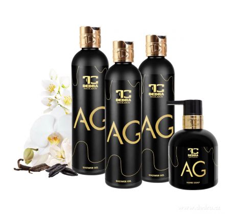 4dílná sada AG by AGATA |  3 x  sprchový gel + tekuté mýdlo