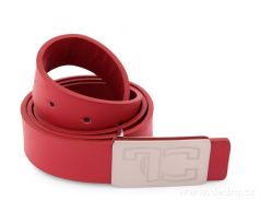 Kožený opasek, červený