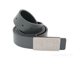 Kožený opasek, šedý